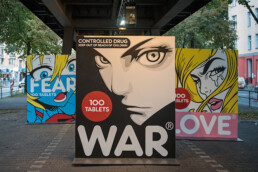 Mehrteilige Urban-Art-Installation von Ben Frost im öffentlichen Raum.