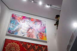 Urban Nation Museum Eröffnung 2017, großformatige Kunst an der Wand.